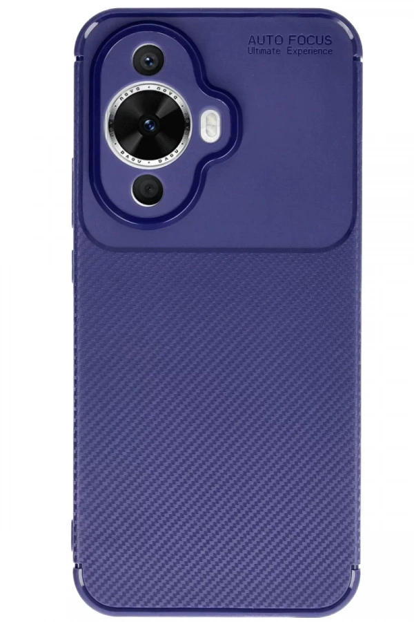 Huawei Nova 12S Kılıf Auto Focus Karbon Kapak - Lacivert