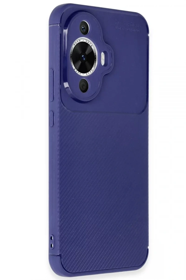 Huawei Nova 12S Kılıf Auto Focus Karbon Kapak - Lacivert