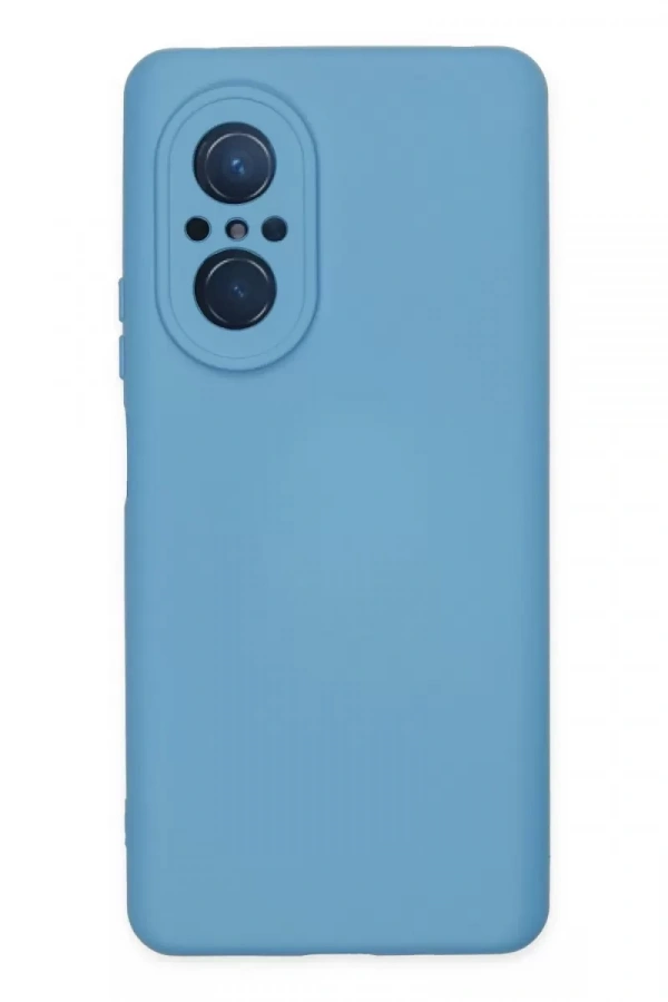 Huawei Nova 9 SE Kılıf Nano içi Kadife Silikon - Mavi