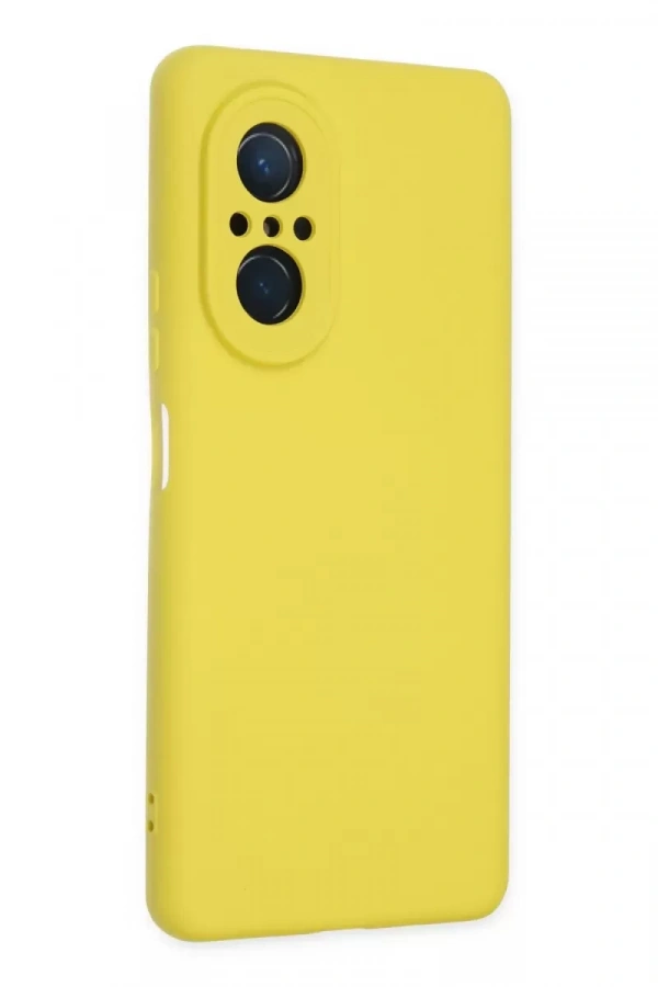 Huawei Nova 9 SE Kılıf Nano içi Kadife Silikon - Sarı