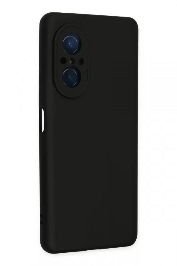 Huawei Nova 9 SE Kılıf Nano içi Kadife Silikon - Siyah