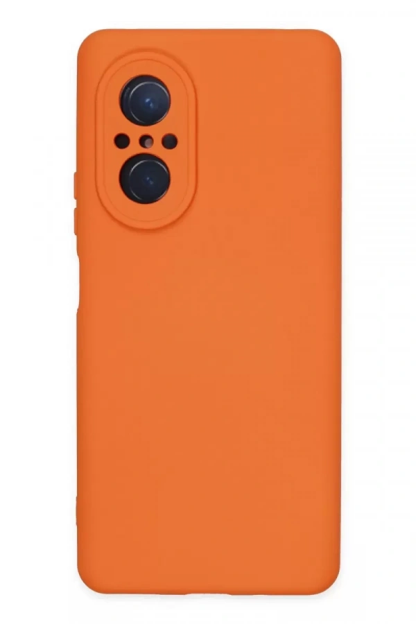 Huawei Nova 9 SE Kılıf Nano içi Kadife Silikon - Turuncu