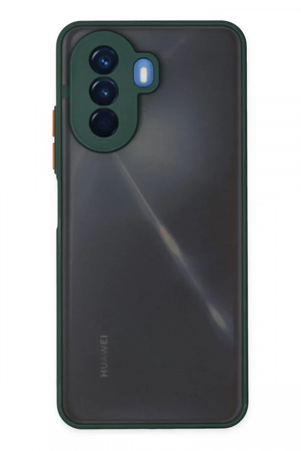 Huawei Nova Y70 Kılıf Montreal Silikon Kapak - Yeşil