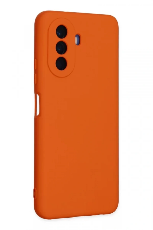 Huawei Nova Y70 Kılıf Nano içi Kadife Silikon - Turuncu