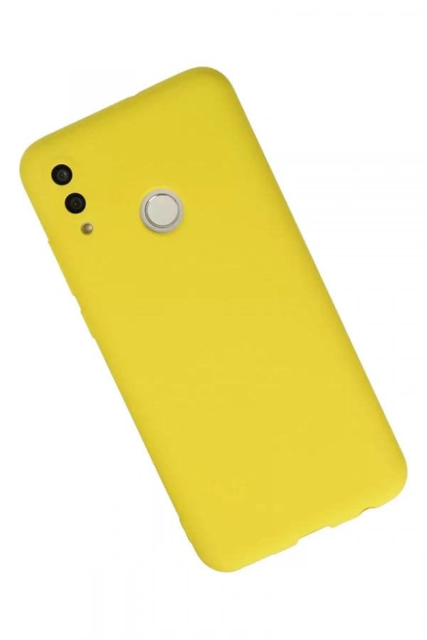Huawei P Smart 2019 Kılıf Nano içi Kadife Silikon - Sarı