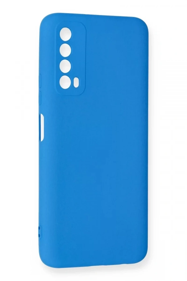 Huawei P Smart 2021 Kılıf Nano içi Kadife Silikon - Mavi