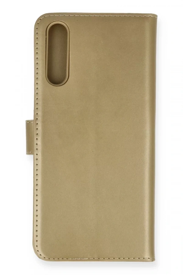 Huawei P Smart S Kılıf Trend S Plus Kapaklı Kılıf - Gold