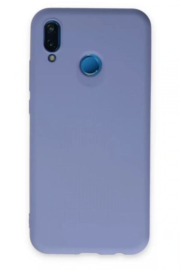 Huawei P20 Lite Kılıf Nano içi Kadife Silikon - Lila