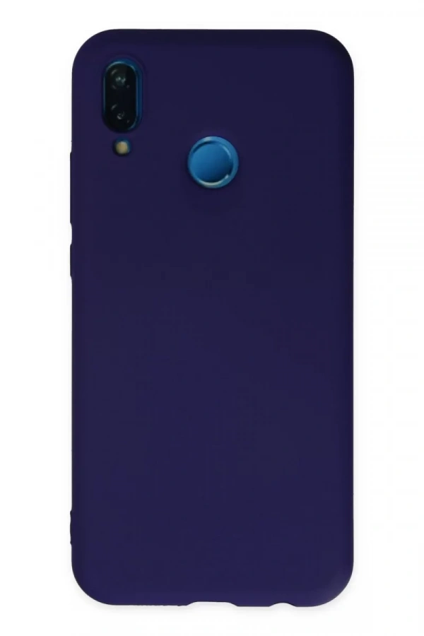 Huawei P20 Lite Kılıf Nano içi Kadife Silikon - Mor