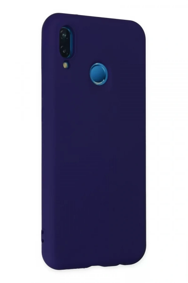 Huawei P20 Lite Kılıf Nano içi Kadife Silikon - Mor