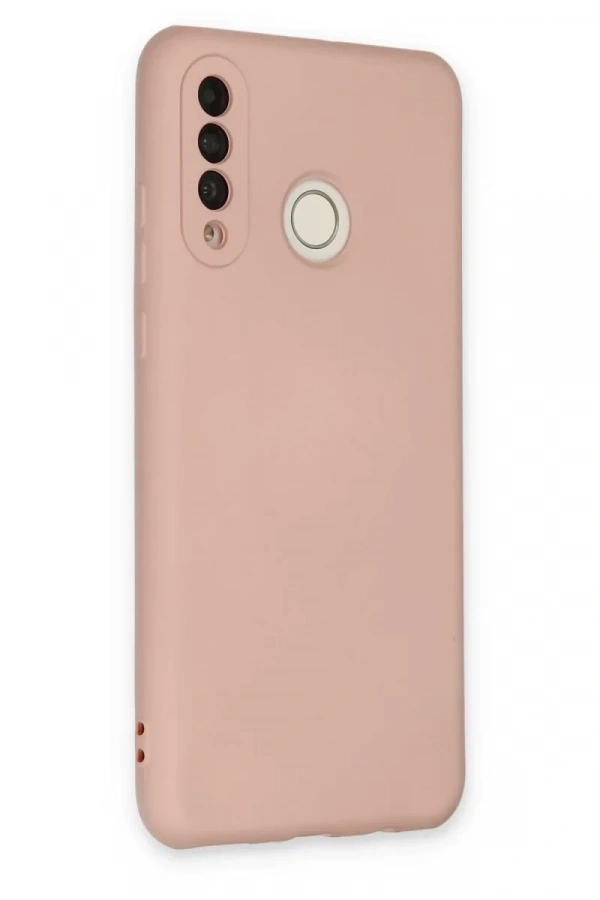 Huawei P30 Lite Kılıf Nano içi Kadife Silikon - Pudra