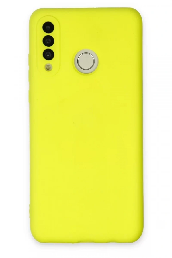 Huawei P30 Lite Kılıf Nano içi Kadife Silikon - Sarı