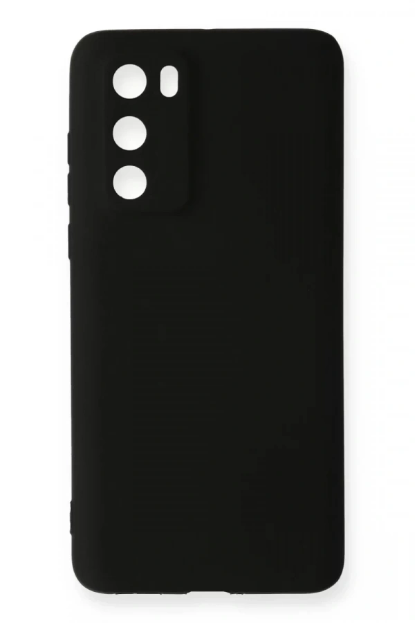 Huawei P40 Kılıf First Silikon - Siyah