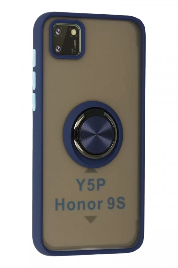 Huawei Y5P Kılıf Montreal Yüzüklü Silikon Kapak - Lacivert