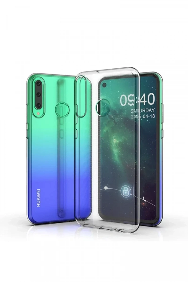 Huawei Y6P Kılıf Lüx Şeffaf Silikon - Şeffaf