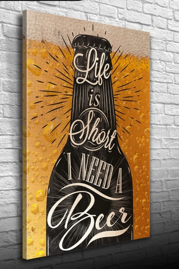 I Need Afiş Sarı Tonlarda Kanvas Tablo 50 x 70