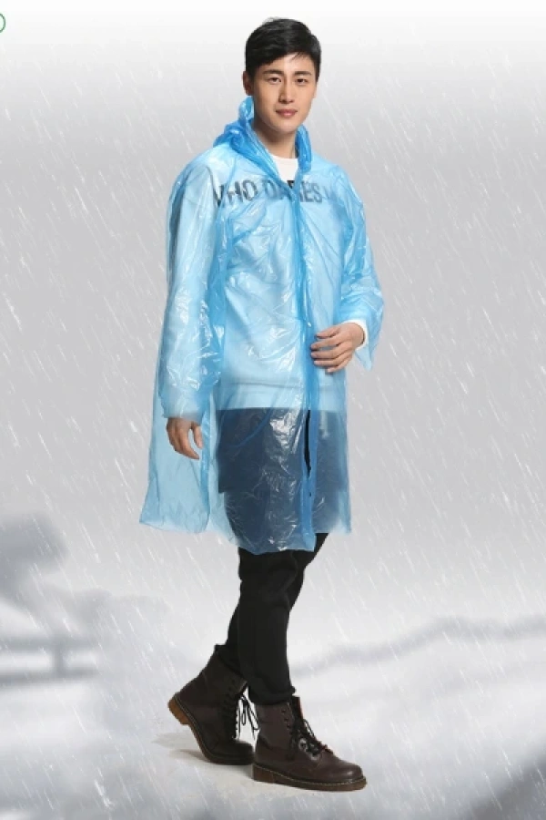 İnce Şeffaf Yağmurluk