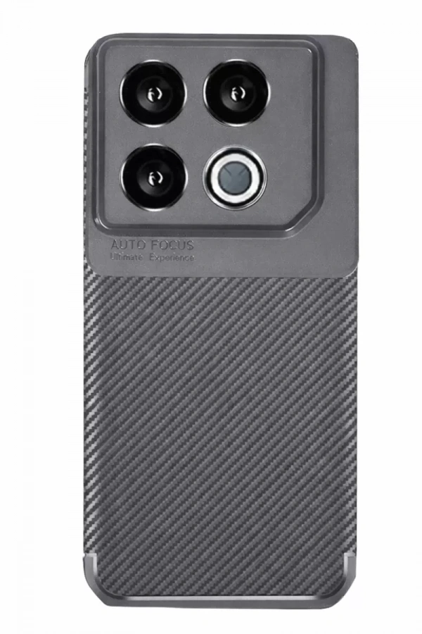 İnfinix GT 20 Pro Kılıf Auto Focus Karbon Kapak - Gri
