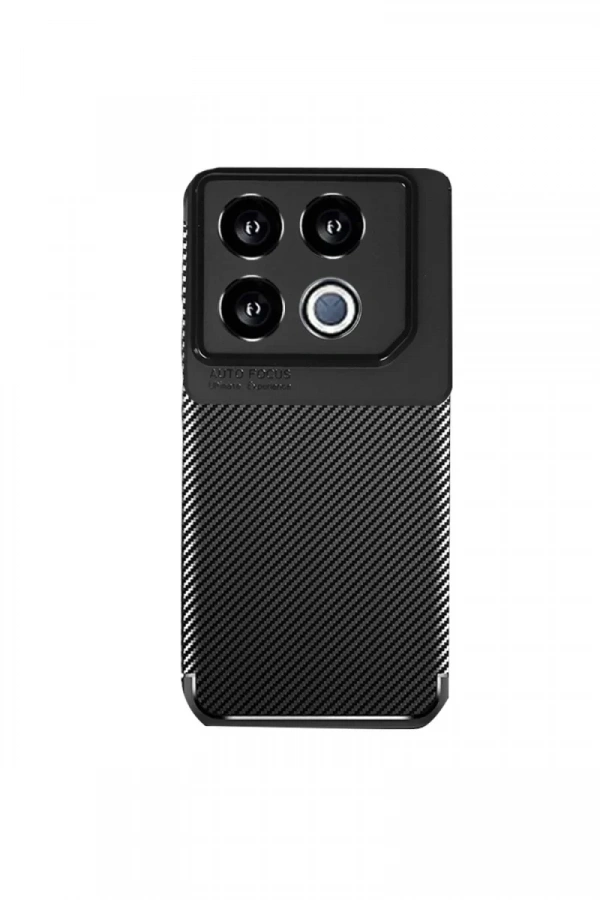 İnfinix GT 20 Pro Kılıf Auto Focus Karbon Kapak - Siyah