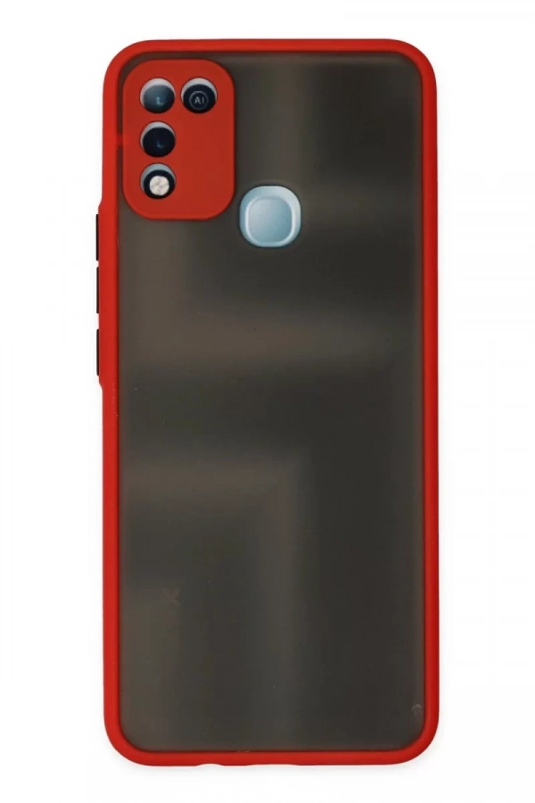 İnfinix Hot 10 Play Kılıf Montreal Silikon Kapak - Kırmızı