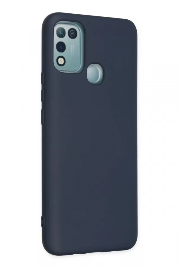 İnfinix Hot 10 Play Kılıf Nano içi Kadife Silikon - Lacivert