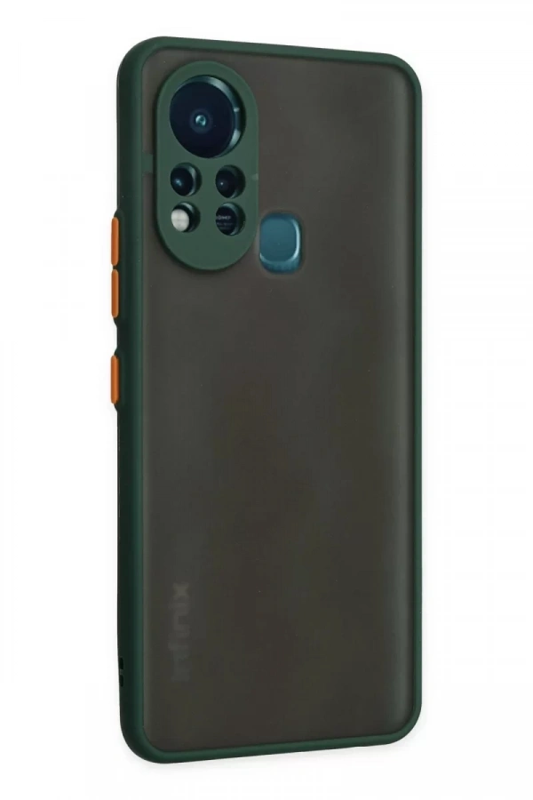 İnfinix Hot 11s Kılıf Montreal Silikon Kapak - Yeşil