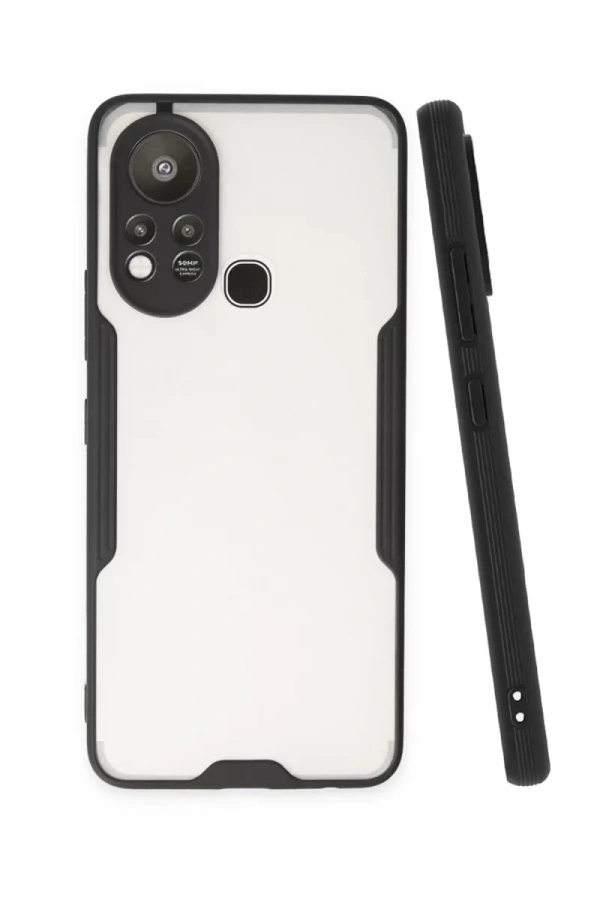 İnfinix Hot 11s Kılıf Platin Silikon - Siyah