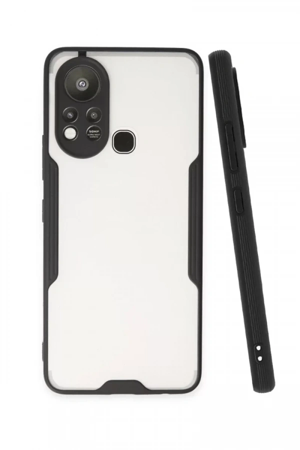 İnfinix Hot 11s Kılıf Platin Silikon - Siyah