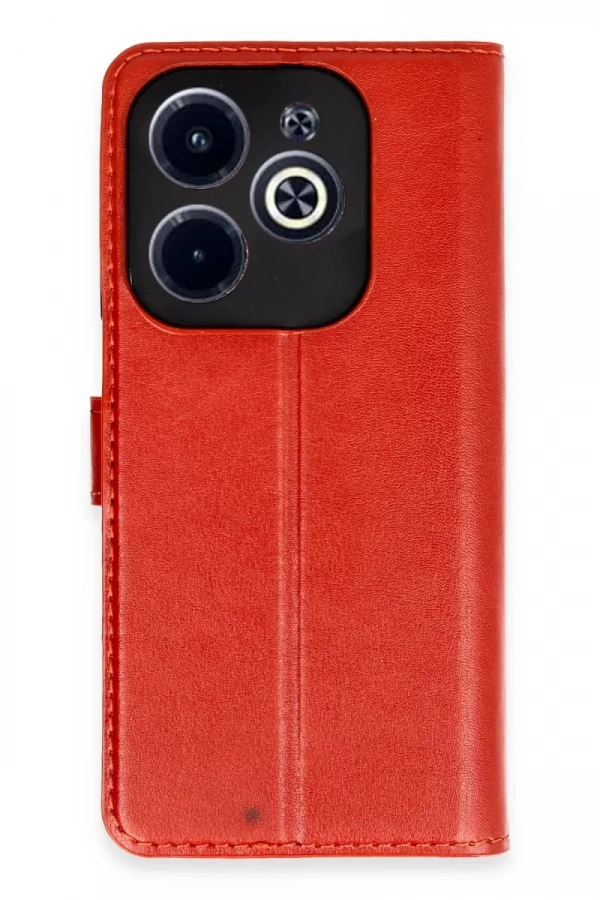 İnfinix Hot 40 Kılıf Trend S Plus Kapaklı Kılıf - Kırmızı