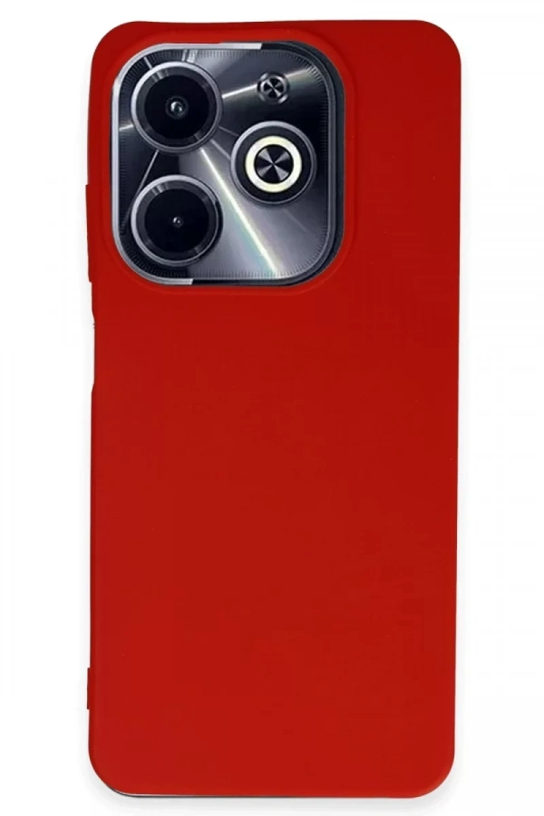 İnfinix Hot 40i Kılıf First Silikon - Kırmızı