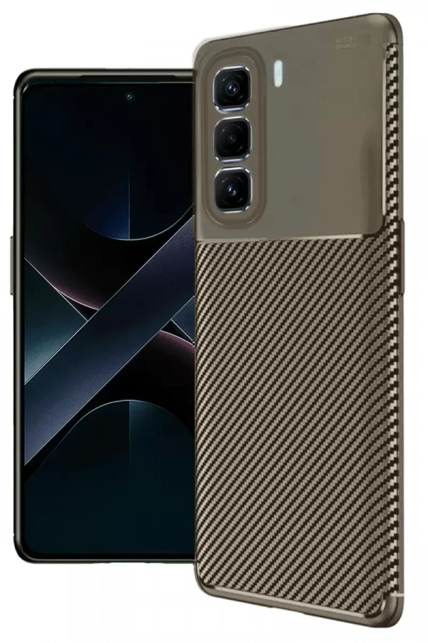 İnfinix Hot 50 Pro Plus 4G Auto Focus Karbon Kapak - Kahverengi