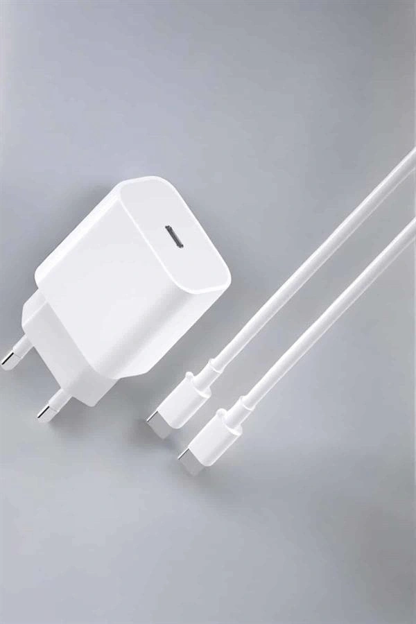 İOS Uyumlu Type-C Girişli Hızlı Şarj 15/15 Pro Max Adaptör ve Kablosu