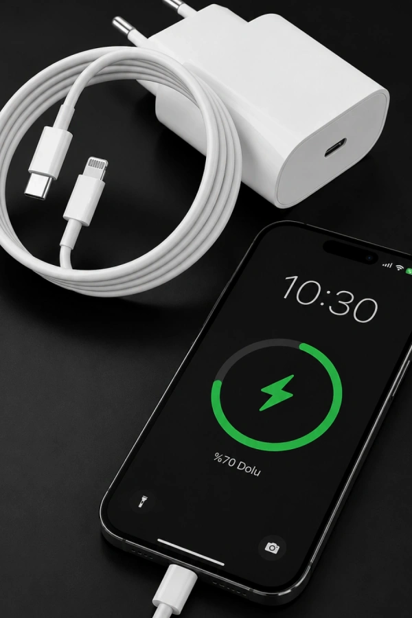 iPhone 14 13 12 11 8 Plus 7 Uyumlu 20W PD Hızlı Şarj Seti
