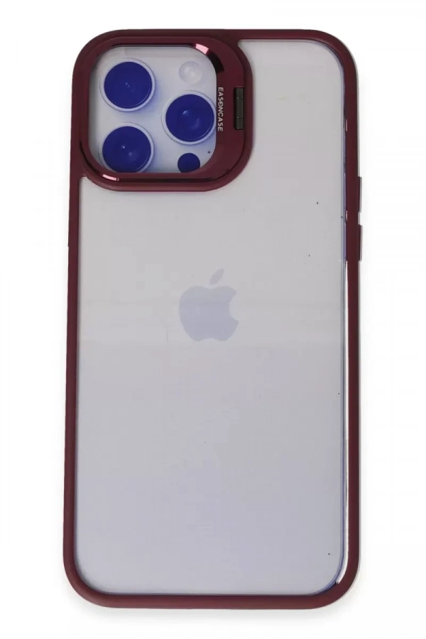 iPhone 14 Pro Kılıf Roblox Lens Standlı Kapak - Bordo