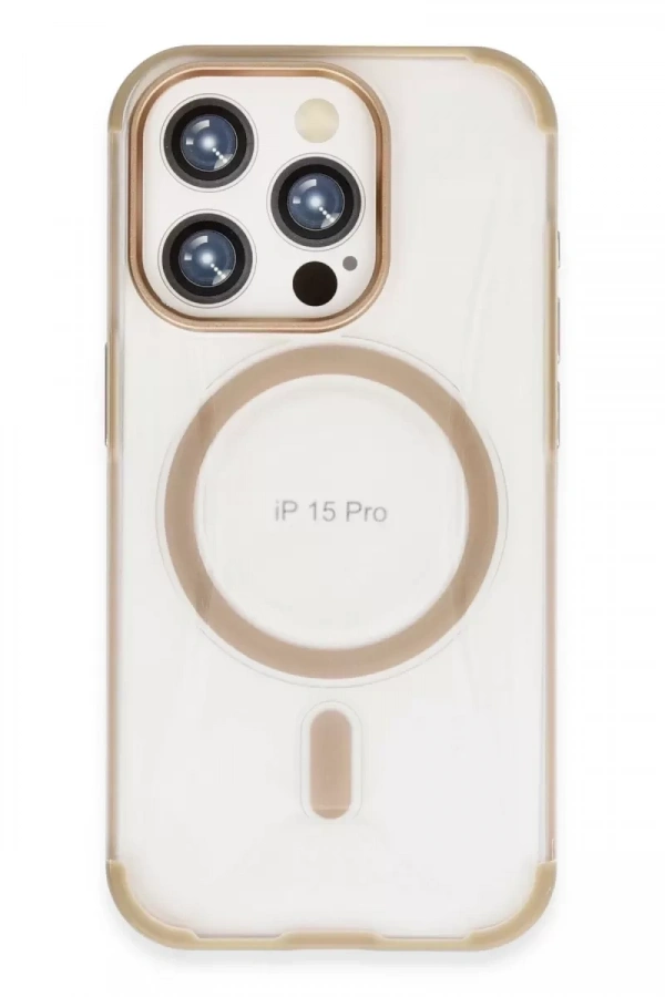 iPhone 15 Pro Hilton Magsafe Kapak - Gold