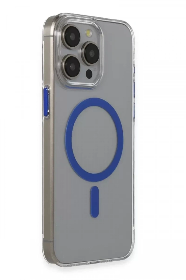 iPhone 15 Pro Max Bubble Magsafe Kapak - Lacivert