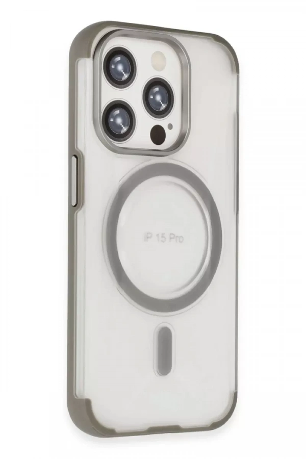 iPhone 15 Pro Max Hilton Magsafe Kapak - Titan Gri