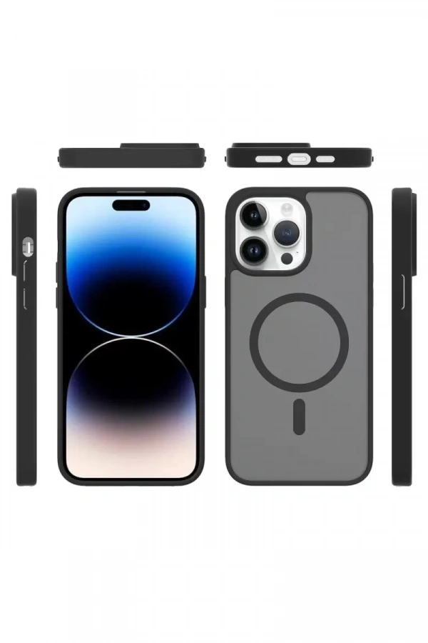 iPhone 15 Pro Max Jota Magsafe Kapak - Titan Gri
