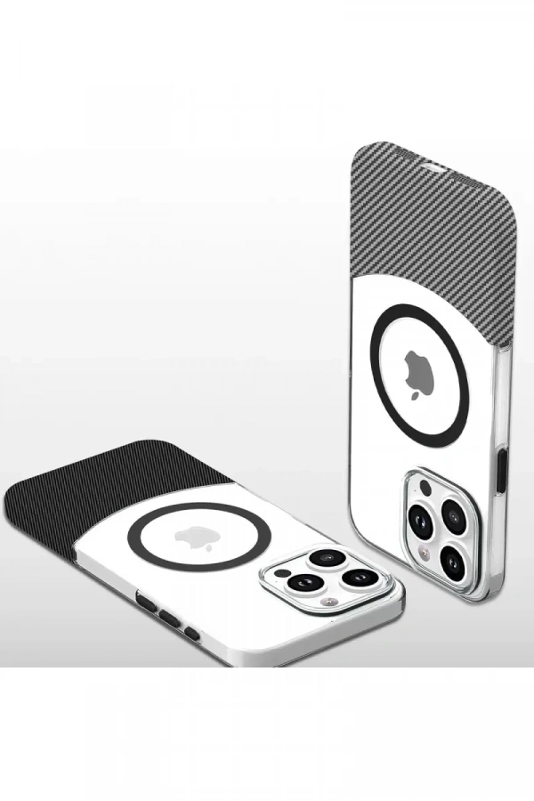 iPhone 16 Plus Carbon Puzzle Magsafe Kapak - Yeşil