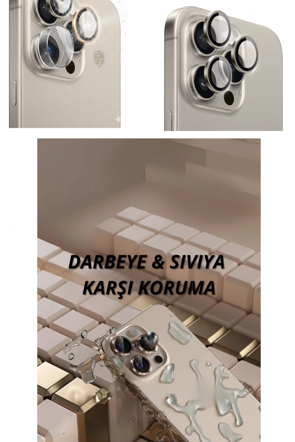 iPhone 16 Pro Max Kamera Lens Koruyucu Naturel