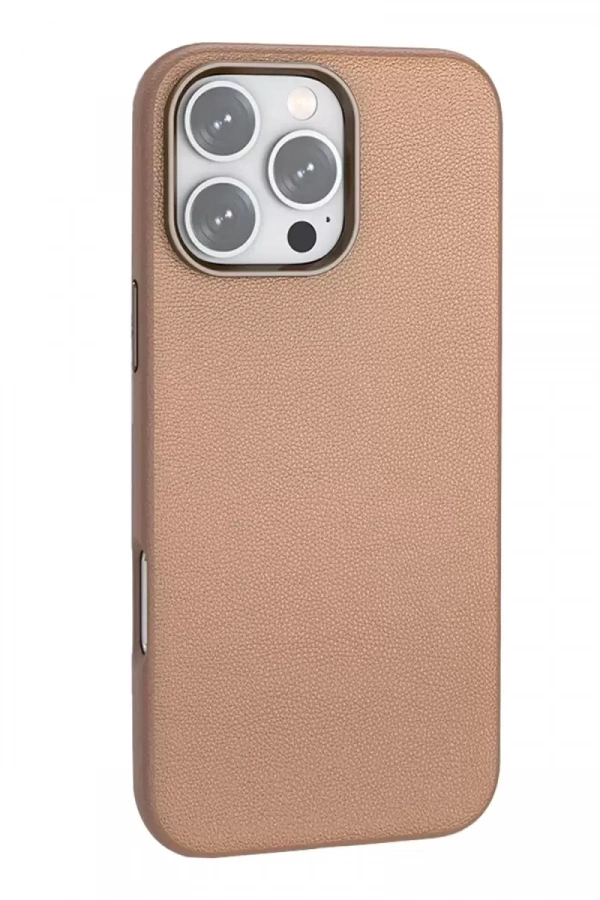 iPhone 16 Pro Max Wonder Deri Magsafe Kapak - Bronz