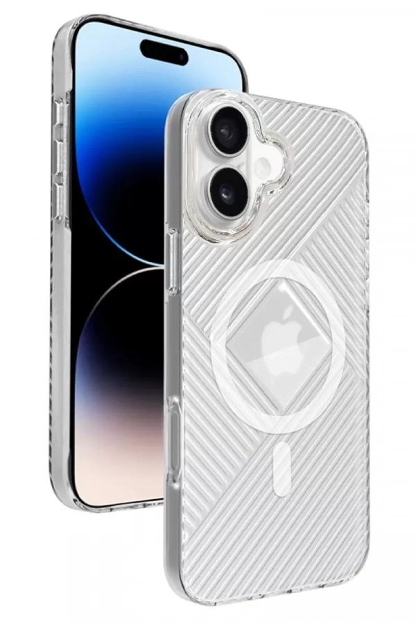 iPhone 16 Stella PC Sert Magsafe Kılıf - Şeffaf