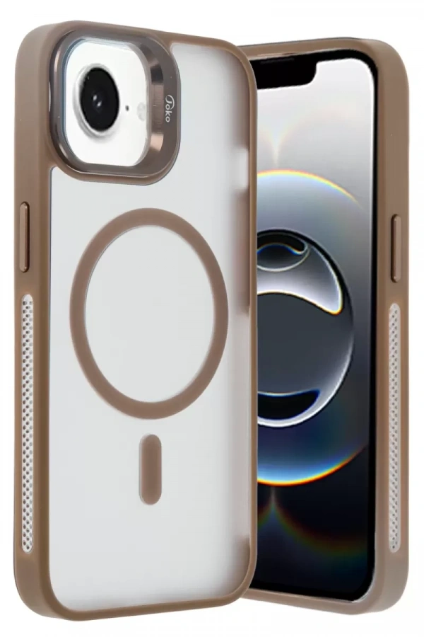 iPhone 16E Flet Lens Magsafe Kapak - Gold