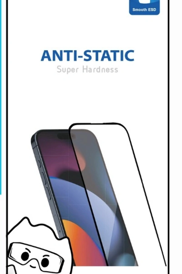 iPhone 17 PRO 6D Anti Static Temperli Cam Ekran Koruyucu Kırılmaz Full Kaplama