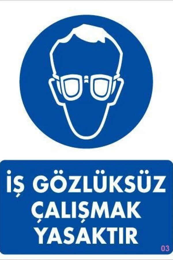 İş Koruyucu Takınız Uyarı Levhası 25x35 KOD:3