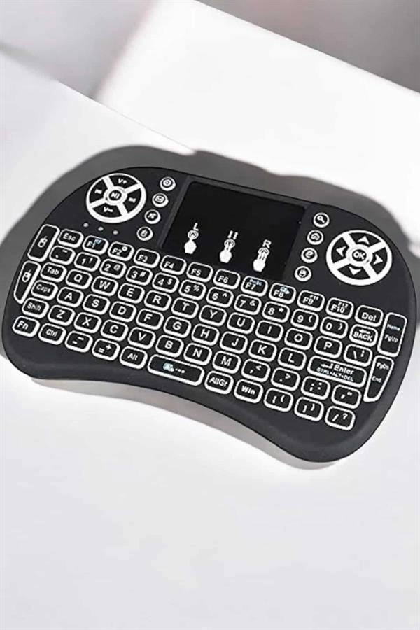 Işıklı Kablosuz Mini Q Klavye Tüm Cihazlara Uyumlu