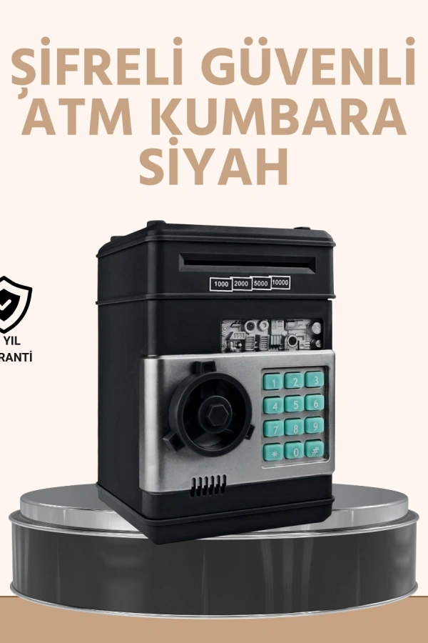 Işıklı Sesli Şifreli ATM Görünümlü Kasa Kumbara
