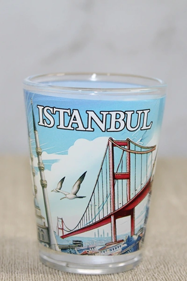 İstanbul Temalı Cam Shot Bardak