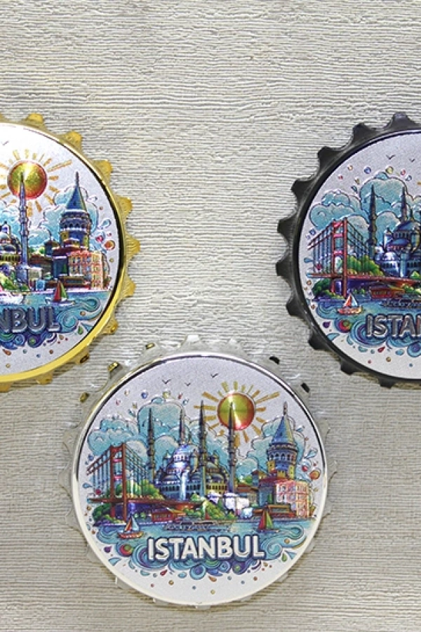 İstanbul Temalı Gazoz Kapağı Magnet - Model 2