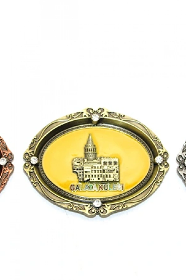 İstanbul Temalı Metal Magnet Galata Kulesi Kabartmalı